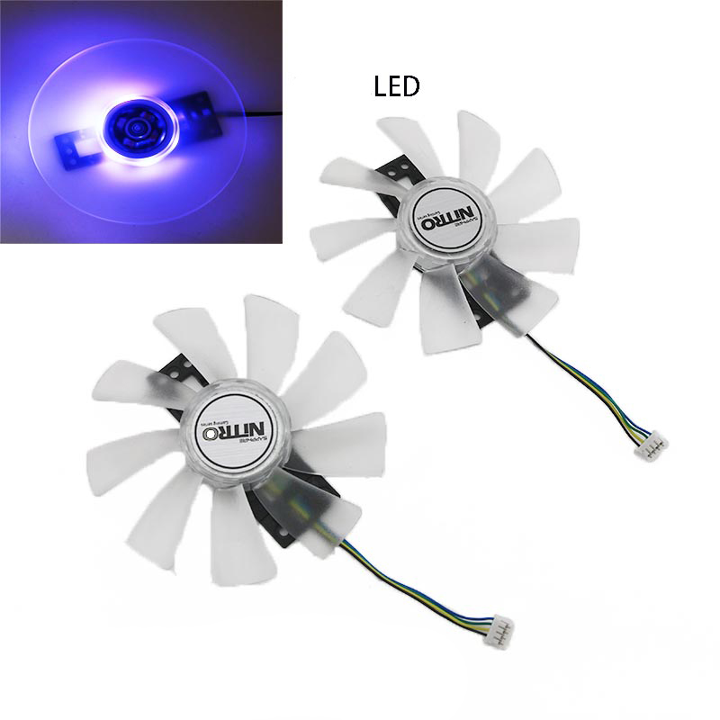 2pcs QUẠT GPU GAA8B2U / GAA8S2U cho Sapphire R9 380 380X Quạt thay thế card đồ họa 2g / 4G D5 Quạt 4Pin Video Quạt làm mát VGA