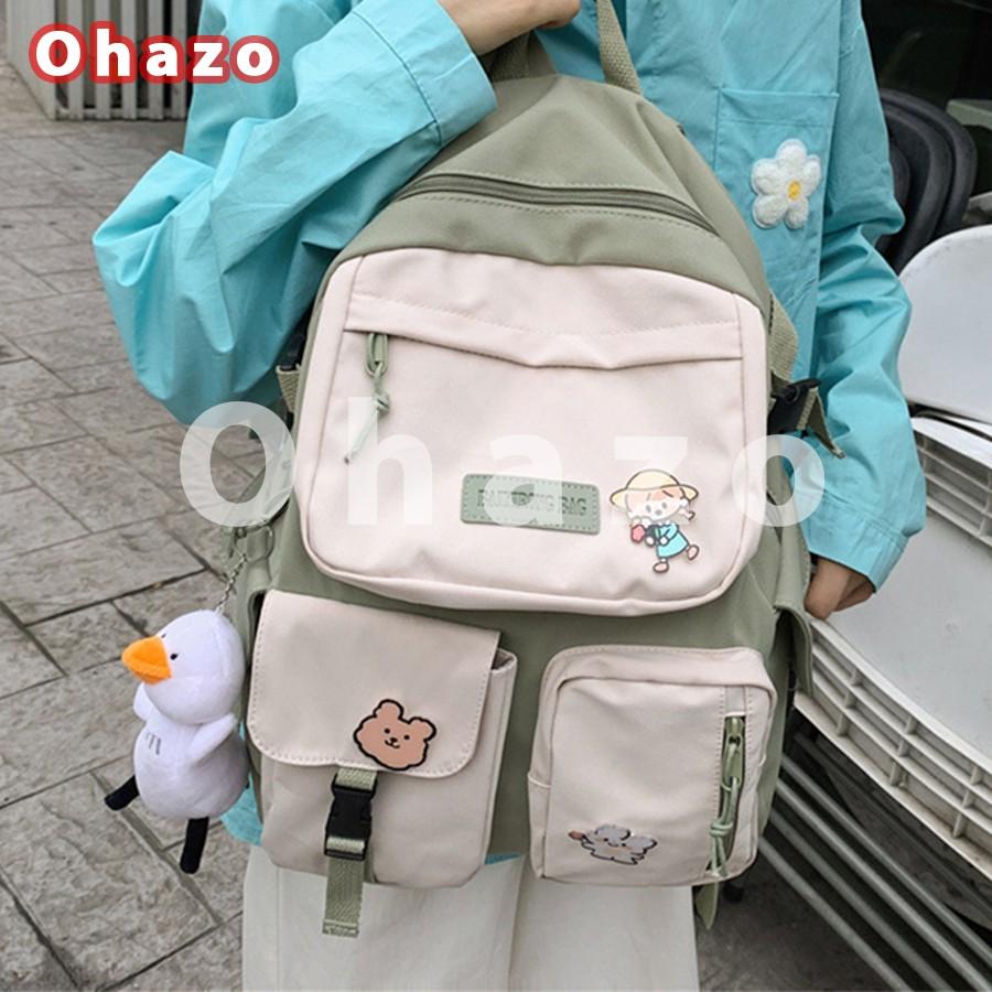 Balo nữ ulzzang thời trang Hàn Quốc nhiều ngăn dễ thương, Balo đi học đi chơi tiện lợi cá tính - BL146