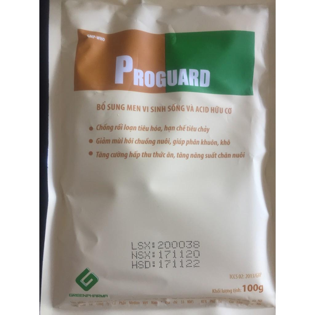 Bột bổ sung men vi sinh cho gia súc gia cầm Proguard Green Pharma (Gói 100g)