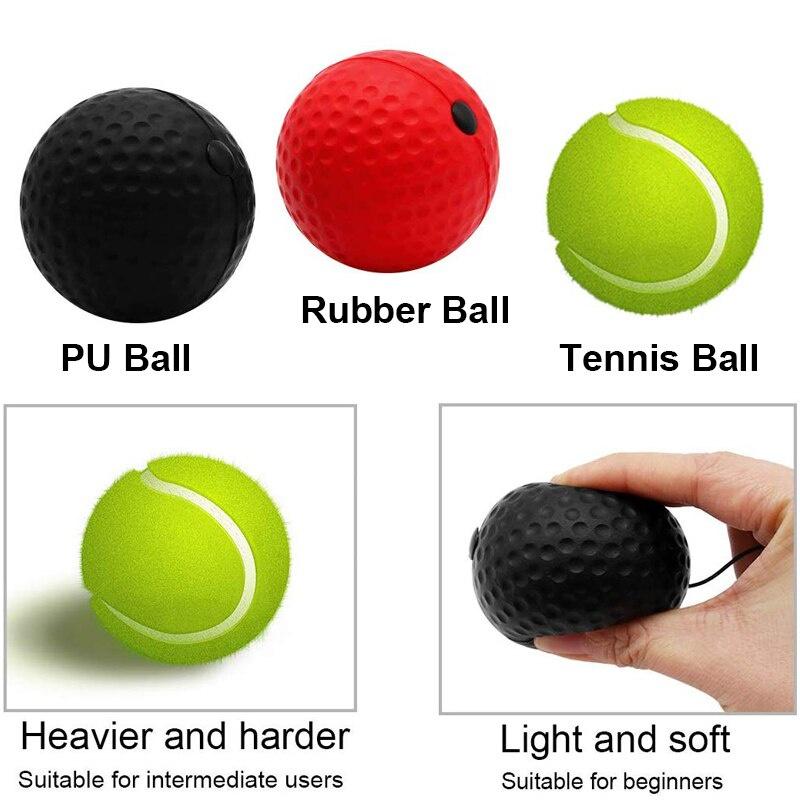 Boxing Reflex Ball Punching Ball Raising Speed Reaction Agility Hand Eye Training With Headband Gym Boxing Fitness Equipment
