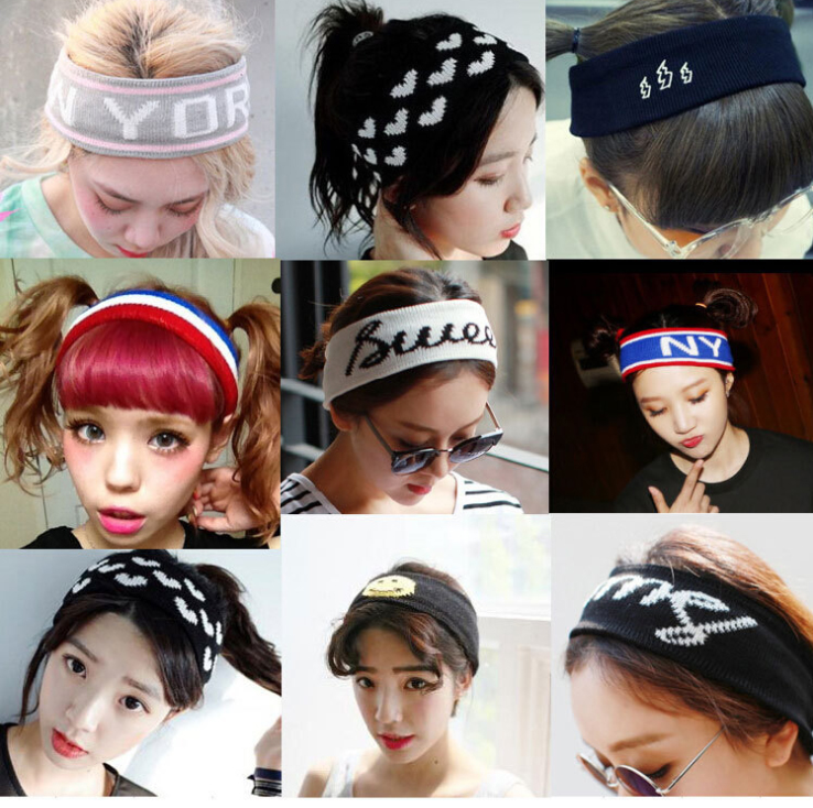 Băng đô thể thao dệt kim bản to - Băng đô headband Kpop, Cpop - BTS mã TB02