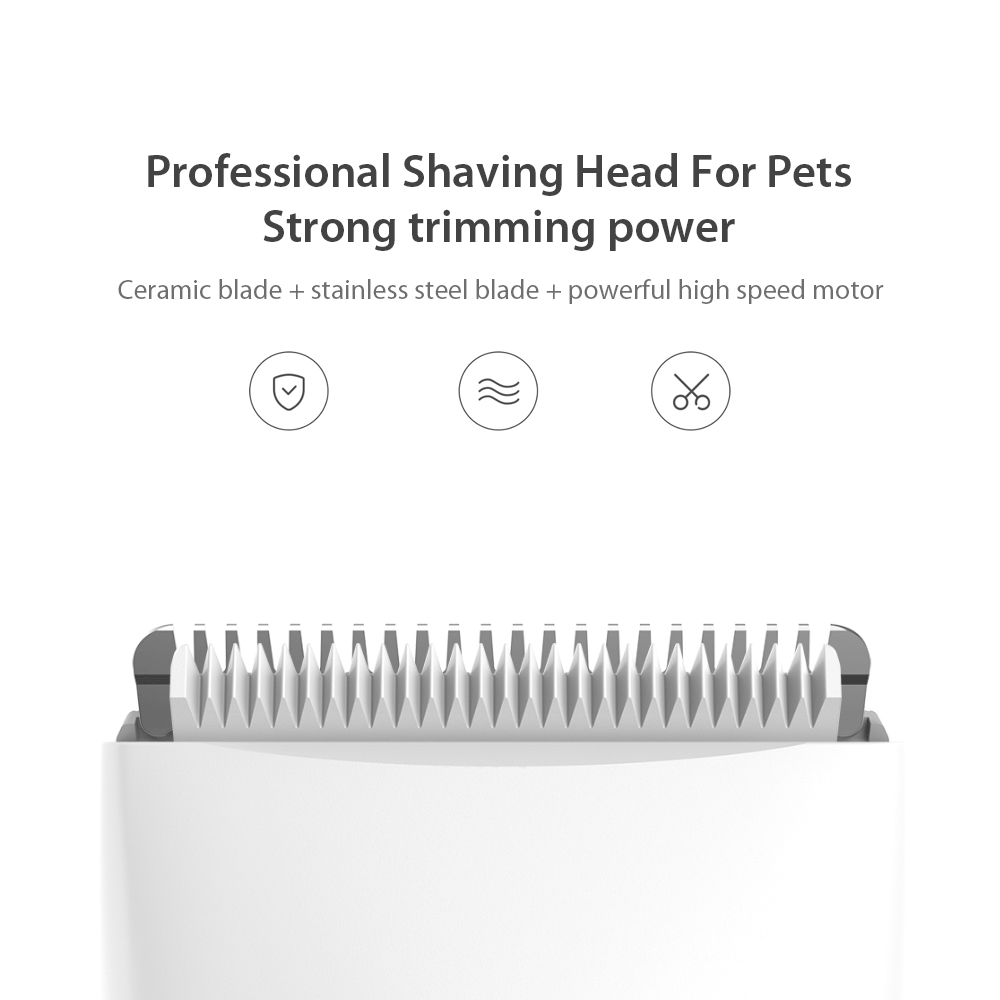 Máy Cắt Tỉa Lông Cho Thú Cưng Xiaomi Mijia Pawbby Pet Shaver 2000mah Độ Rung Thấp Giảm Tiếng Ồn Có Thể Tháo Rời An Toàn - Màu Trắng