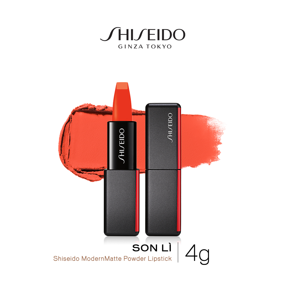 Son lì Shiseido ModernMatte Powder Lipstick 4g màu 528-Torch Song