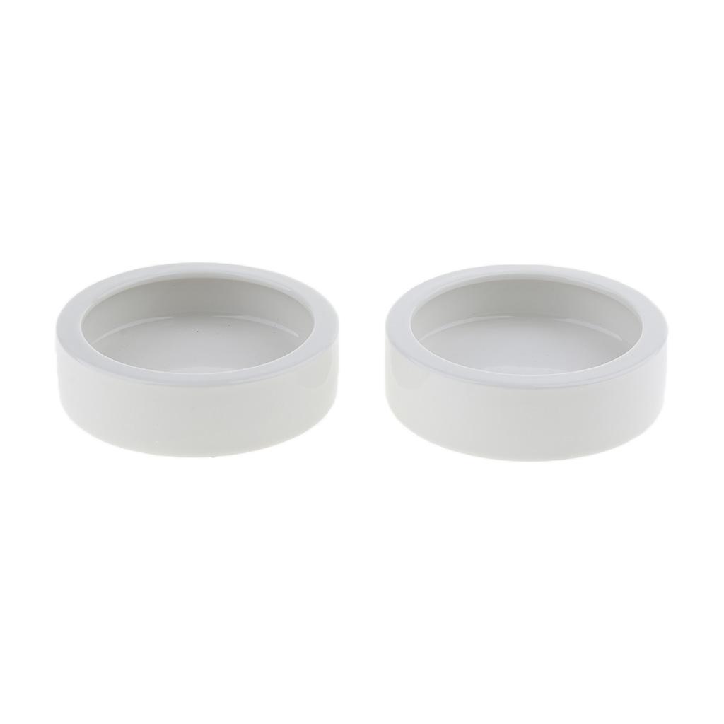 2 Pcs Reptile Feeder Ceramics Food Bowl Anti-escape Dish for Medium