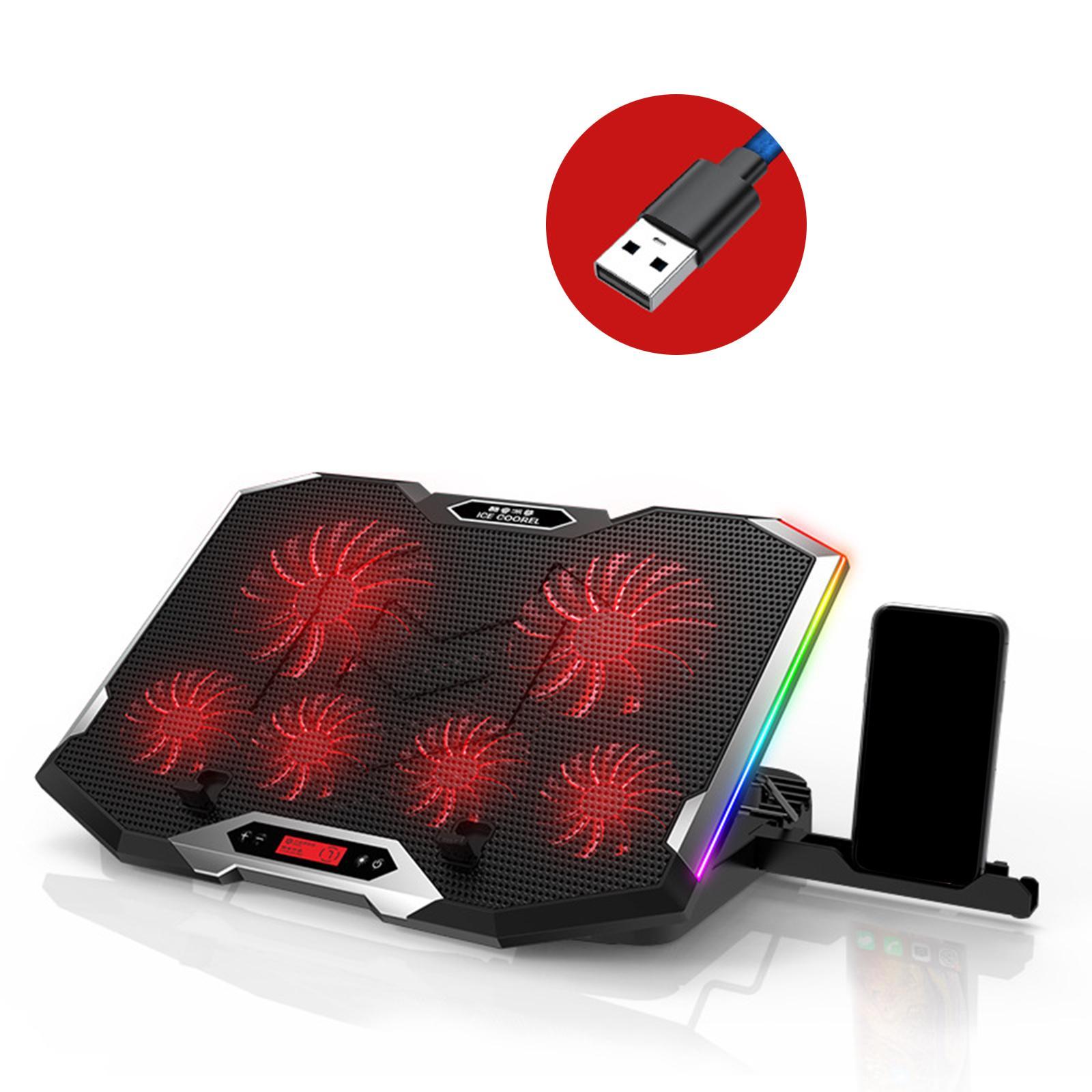 Gaming RGB Laptop Cooler Stand Cooling Pad for 12 to 18" Notebook