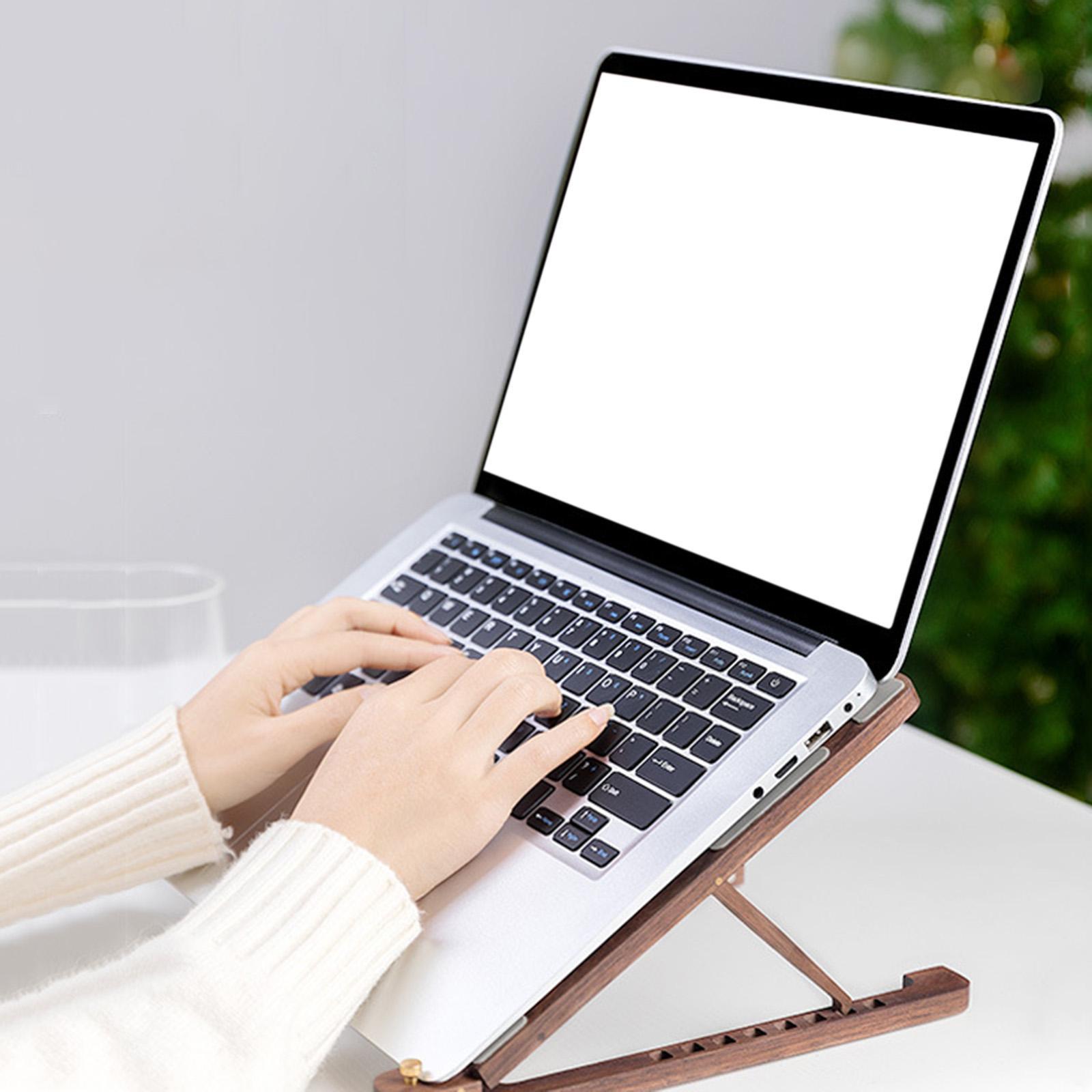 Laptop Stand Laptop Riser Holder Lightweight Folding Portable Universal 8 Height Adjustable Computer Stand Notebook Stand for Work Home Desk