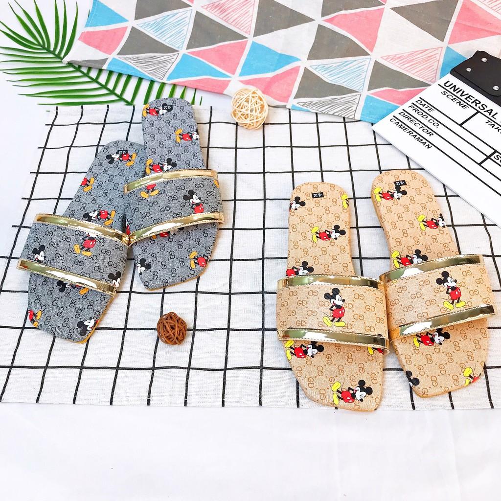 Dép nữ big size quai ngang hình Micky thời trang HOT TREND