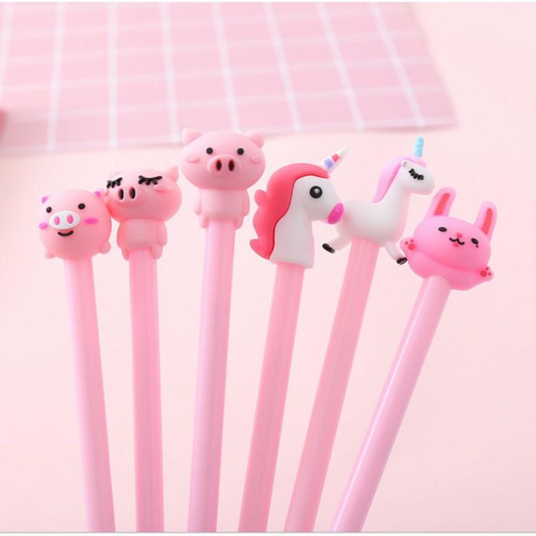 Bộ 5 bút hồng kèm 10 ngòi nước xinh