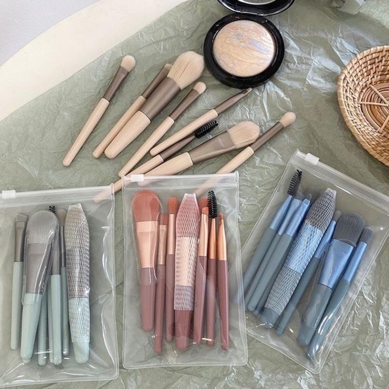 Bộ cọ trang điểm 8 món, cọ trang điểm nội địa trung màu hồng makeup cá nhân chuyên nghiệp MM  A625