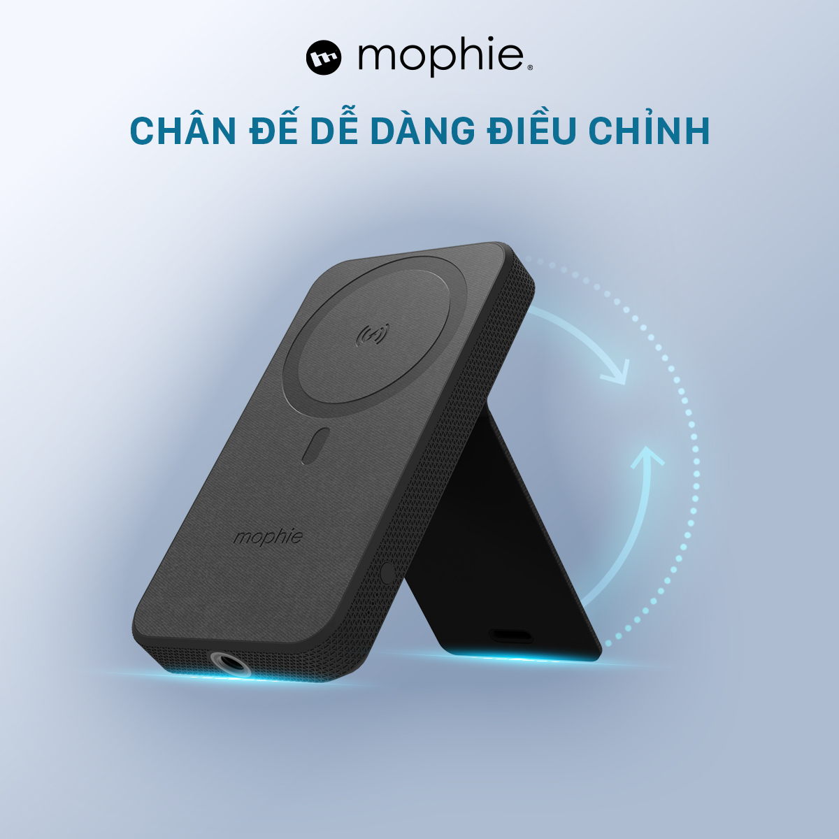 Sạc dự phòng không dây Mophie Snap+ Powerstation Stand 10,000mAh - Hàng chính hãng