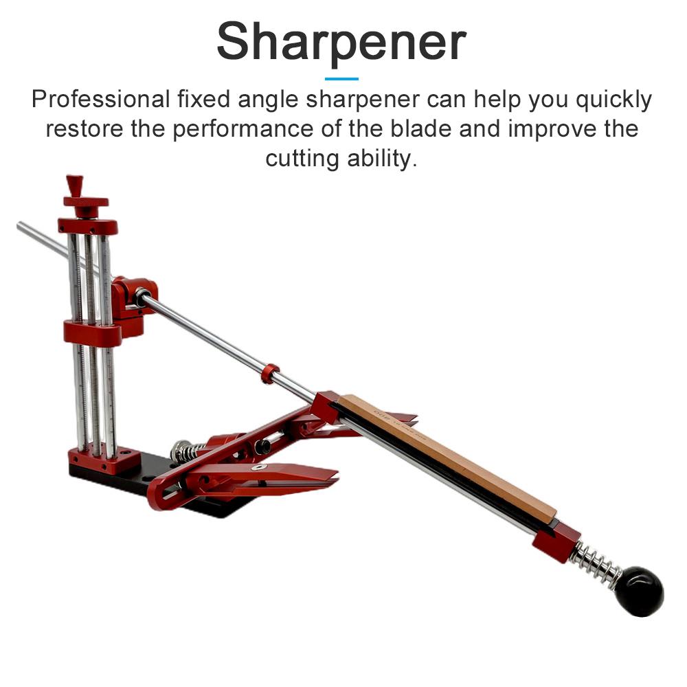 Blade Sharpener Fixed-Angle Professional Sharpening Stone Home Kitchen Sharpening Tool 360° Rotation Flip Design with 4 Diamond Sharpening Stone