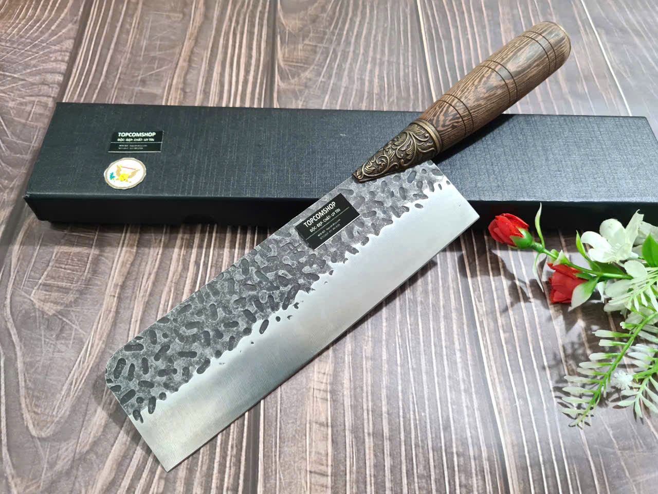 DAO BẾP - DAO THÁI HOA VĂN CAO CẤP MÃ A3 DT151 NT topcomshop vn