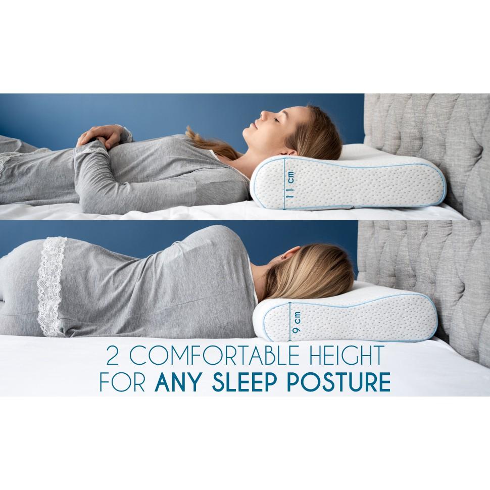 GỐI DREAMZIE MEMORY FOAM PILLOW - GỐI NGỦ CHỐNG ĐAU CỔ VAI GÁY