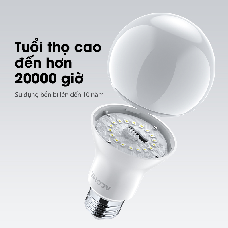 Bóng Đèn LED 16 Triệu Màu Thông Minh Acome AL01 Điều Chỉnh Độ Sáng Trải Nghiệm Mới Lạ Công Suất 9W/12W