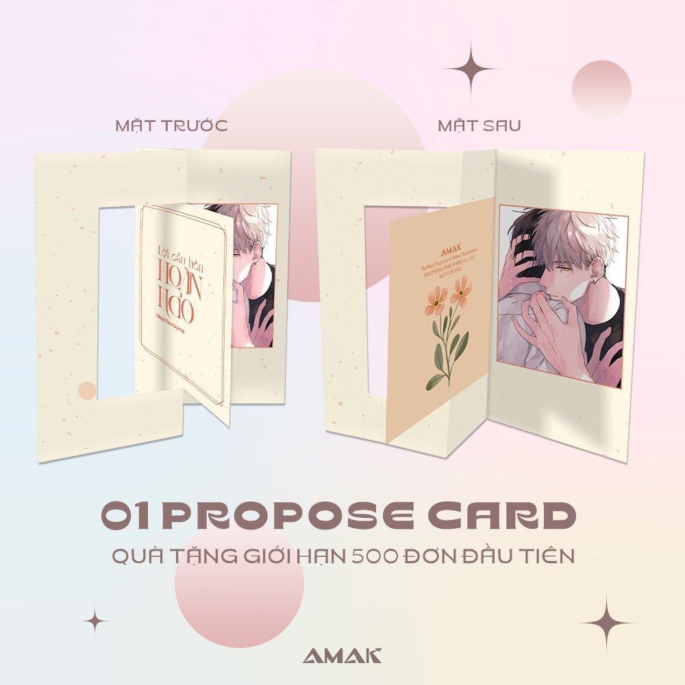 Truyện tranh Lời cầu hôn hoàn hảo - Tặng kèm Bookmark + Postcard - Boys Love - AMAK