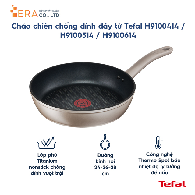 Chảo Chiên Chống Dính Đáy Từ Tefal Sensations 24Cm, Dùng Cho Mọi Loại Bếp - Hàng Chính Hãng