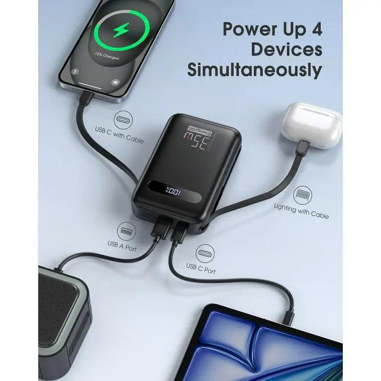 Pin Sạc Dự Phòng EnergyQC 20000mAh 35W – Sạc Nhanh, Dung Lượng Lớn Cho Mọi Thiết Bị. Hàng Nhập Khẩu