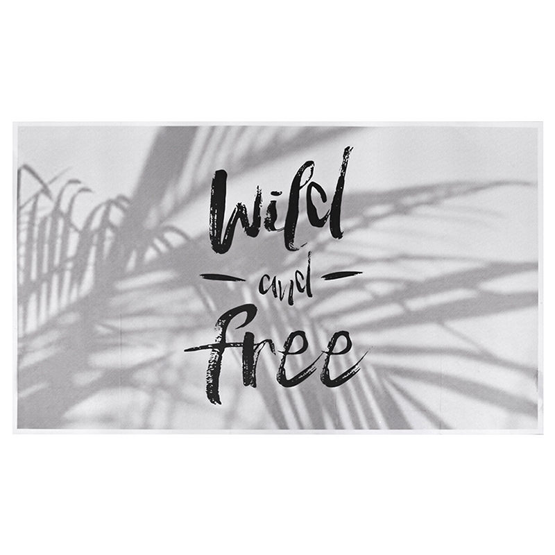 Decal dán tường bếp tráng nhôm Wild and free họa tiết lá cây