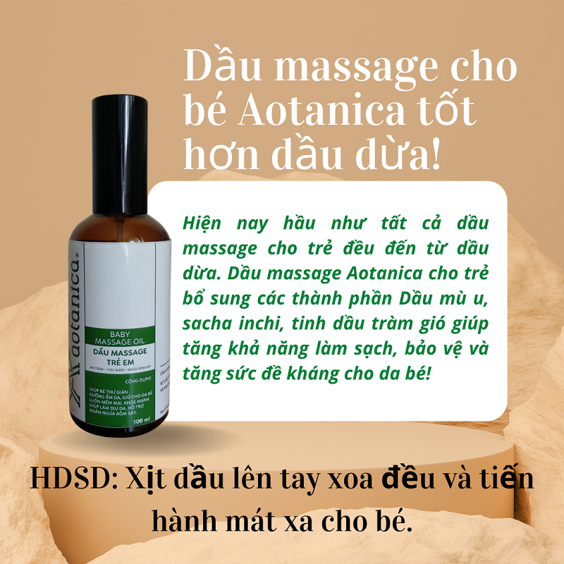 Dầu massage trẻ em Aotanica (C/100ml)