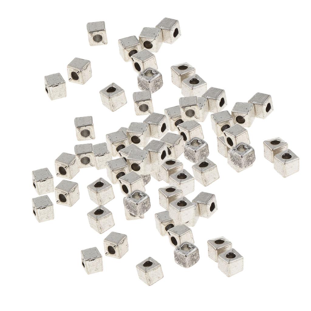 100 Pieces Round Spacers Loose Beads Metal Beads Spacer Beads Craft Jewelry Making