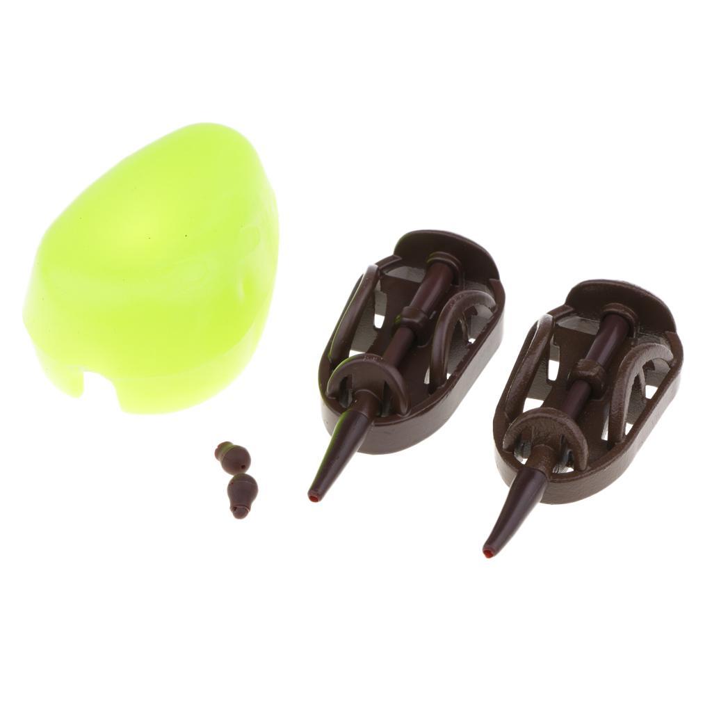 2pcs Fishing Inline Safe Method Feeder & Mould Range Set Carp Fishing Tackle High Quality