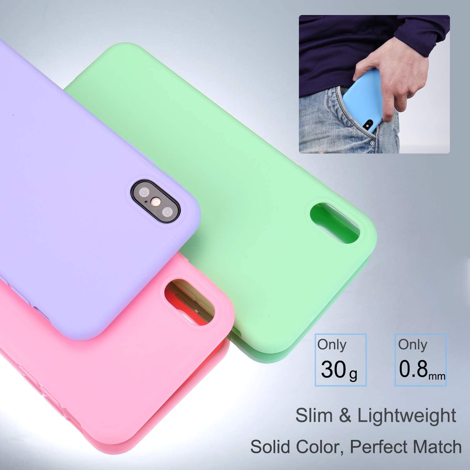 Ốp lưng silicon case chống sốc cho iPhone XS Max chống bám bẩn siêu mỏng mịn hiệu HOTCASE vật liệu cao cấp, dễ lau chùi - hàng nhập khẩu