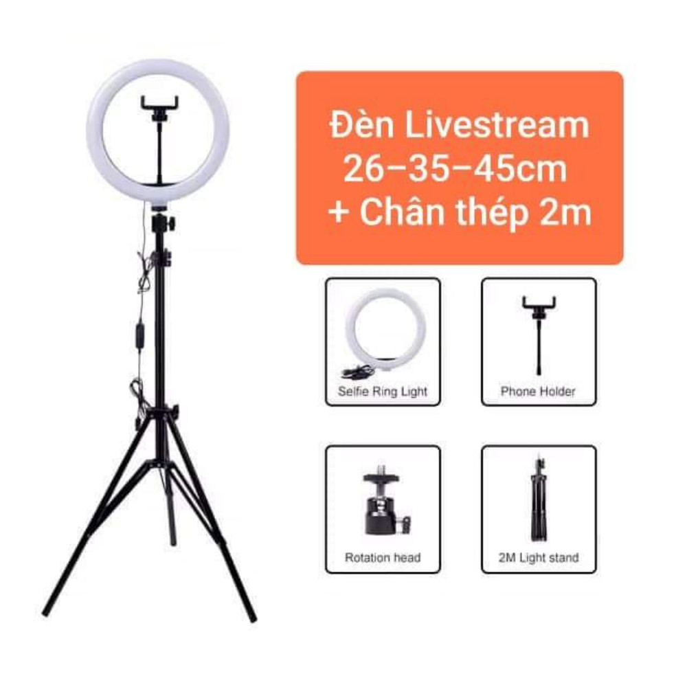 Đèn Led Vòng Hỗ Trợ livestream,Bán hàng,Chụp Hình,Makeup, Cao Cấp Chuyên Nghiệp