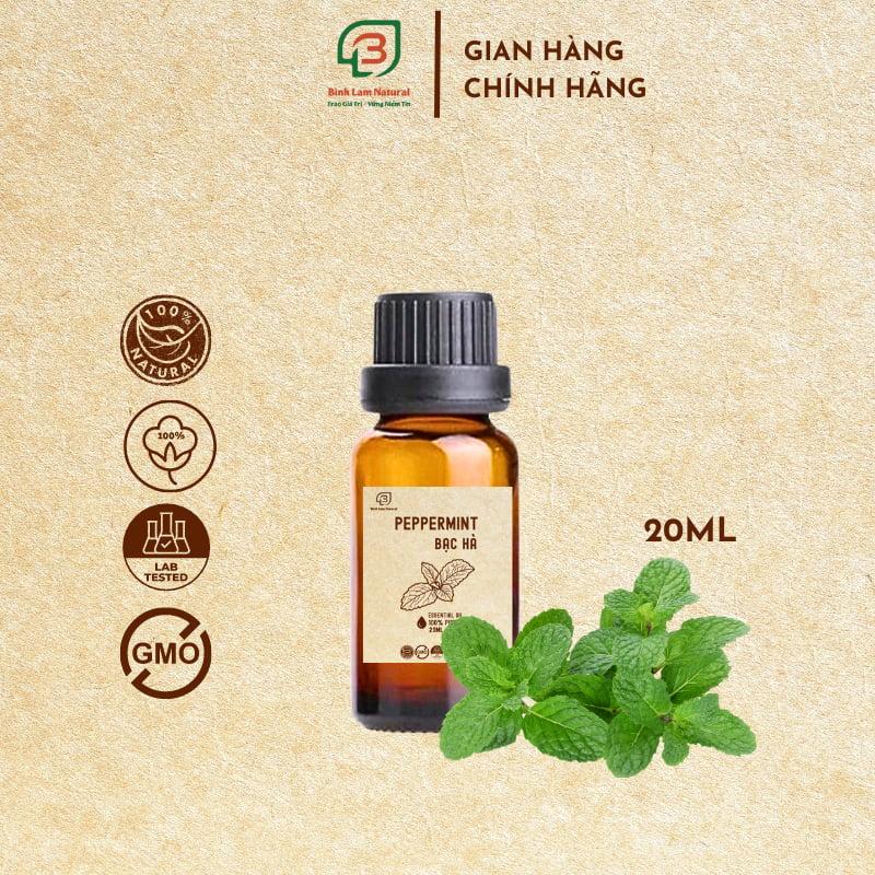 Tinh dầu bạc hà nguyên chất giải cảm, thơm phòng, kháng khuẩn, đuổi muỗi Bình Lam Natural 20ml