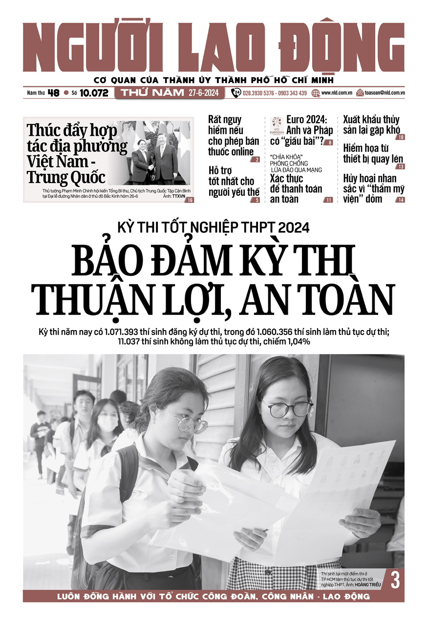 Nhật báo Người Lao Động từ ngày 24-06-2024 đến 30-06-2024
