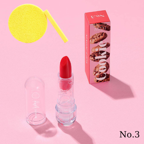 Son Dưỡng M.O.I MAGIC LIPS Hồ Ngọc Hà Màu No 3. COOKIE, Tặng Kèm Mút Rửa Mặt