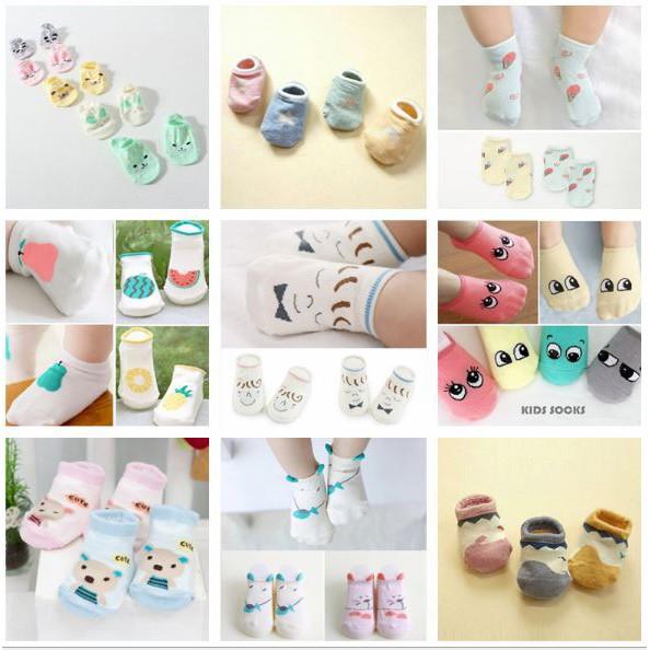 C0mb0 10 đôi tất cotton chống trượt cho bé trai và bé gái