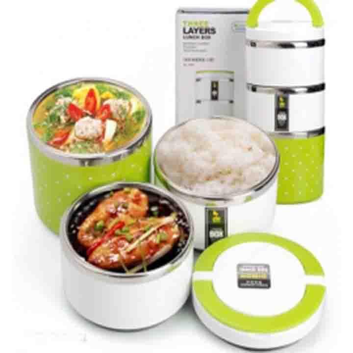 Camen 3 Ngăn Chấm Bi Inox Cao Cấp - Free Ship Toàn Quốc