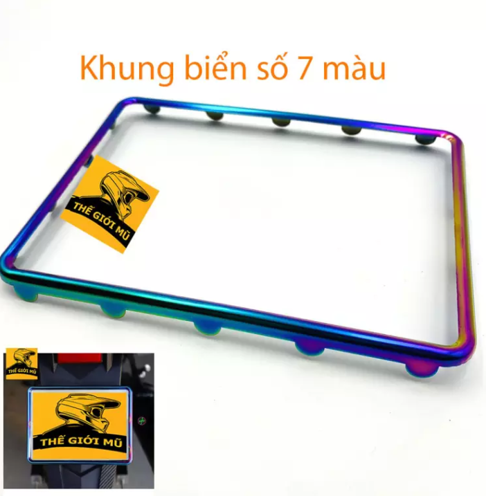 Khung biển số lắp cho mọi loại xe titan loại dày màu siêu đẹp