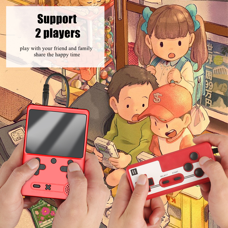 Máy chơi game cầm tay mini M6 với 500 game cononsole kết nối TV, game điện tử 4 nút mini sup500