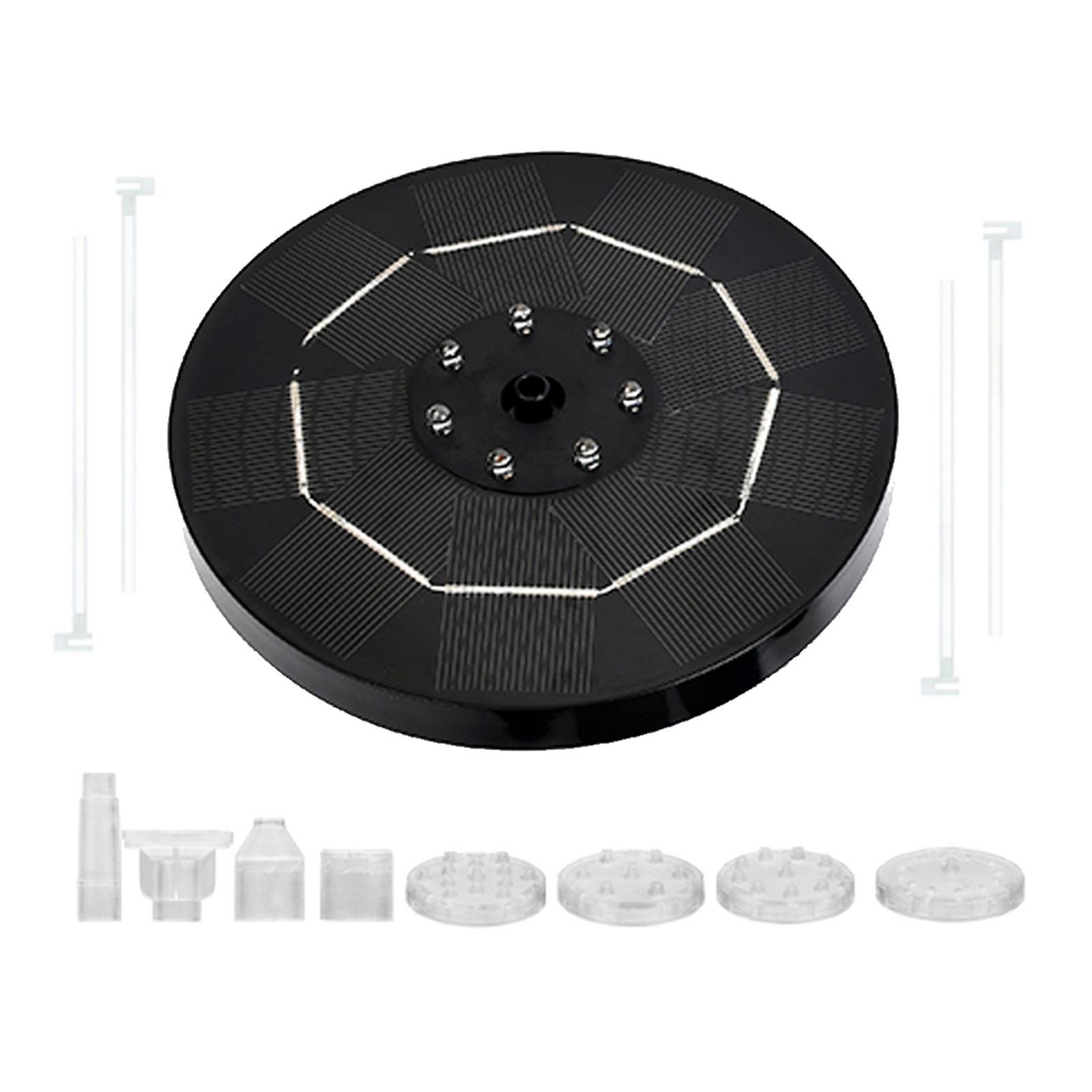 Máy Bơm Vòi Phun Năng Lượng Mặt Trời Led 3.5W Với Ánh Sáng Chuyển Màu Đầy Màu Sắc Pin 1800Mah