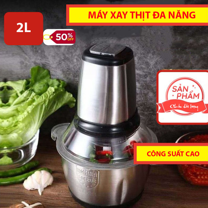 Máy Xay Thịt 2 Lít Cối Inox 4 Lưỡi 300W- Hàng Nhập Khẩu