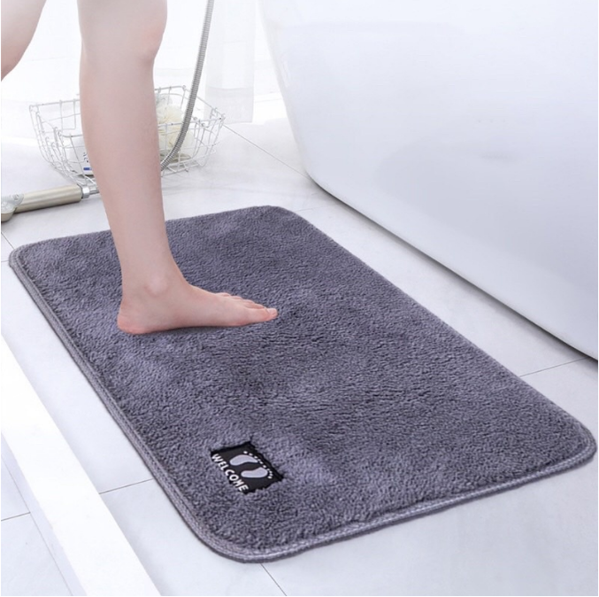 Thảm lau chân len mịn hình bàn chân thấm hút tốt size 38*58, thảm nhà tắm, phòng khách GD701-TBanChan