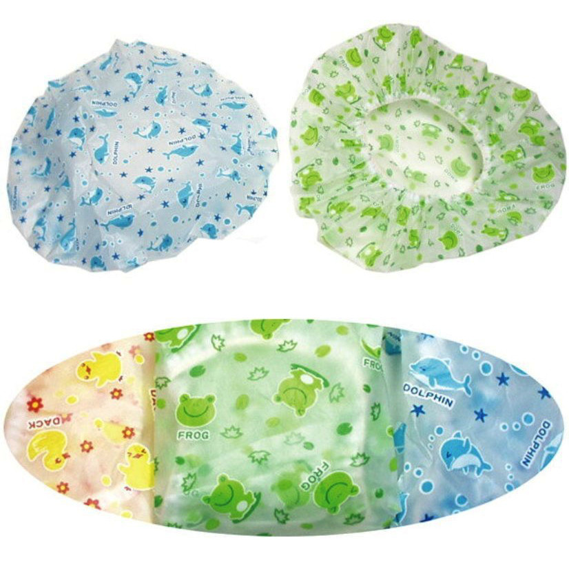 Nón trùm đầu Nylon cao cấp chống thấm nước khi tắm 30cm- Hàng nội địa Nhật Bản- Made in Japan