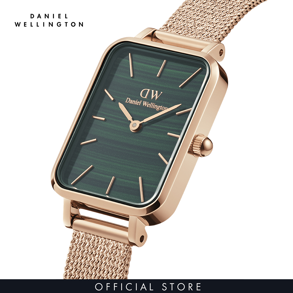 Đồng hồ Nữ Daniel Wellington dây lưới - Quadro Pressed Melrose 20x26mm DW00100437