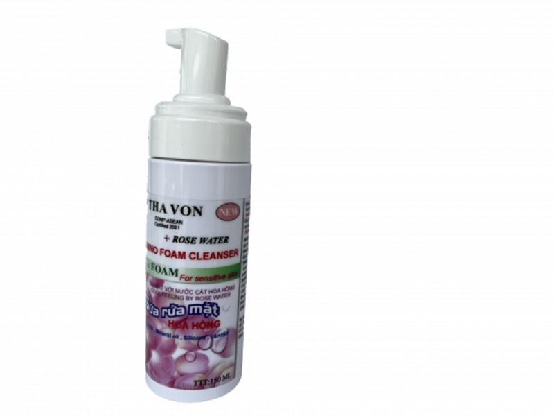 Sữa Rửa Mặt Amino Hoa Hồng Tha Von 150 ml Giàu tinh chất hoa hồng , sữa rửa mặt tẩy nhẹ và sâu , giúp da tươi khõe và sáng rực rỡ , làm mờ vết nám , se khít lỗ chân lông . Phù hợp cho da nhạy cảm