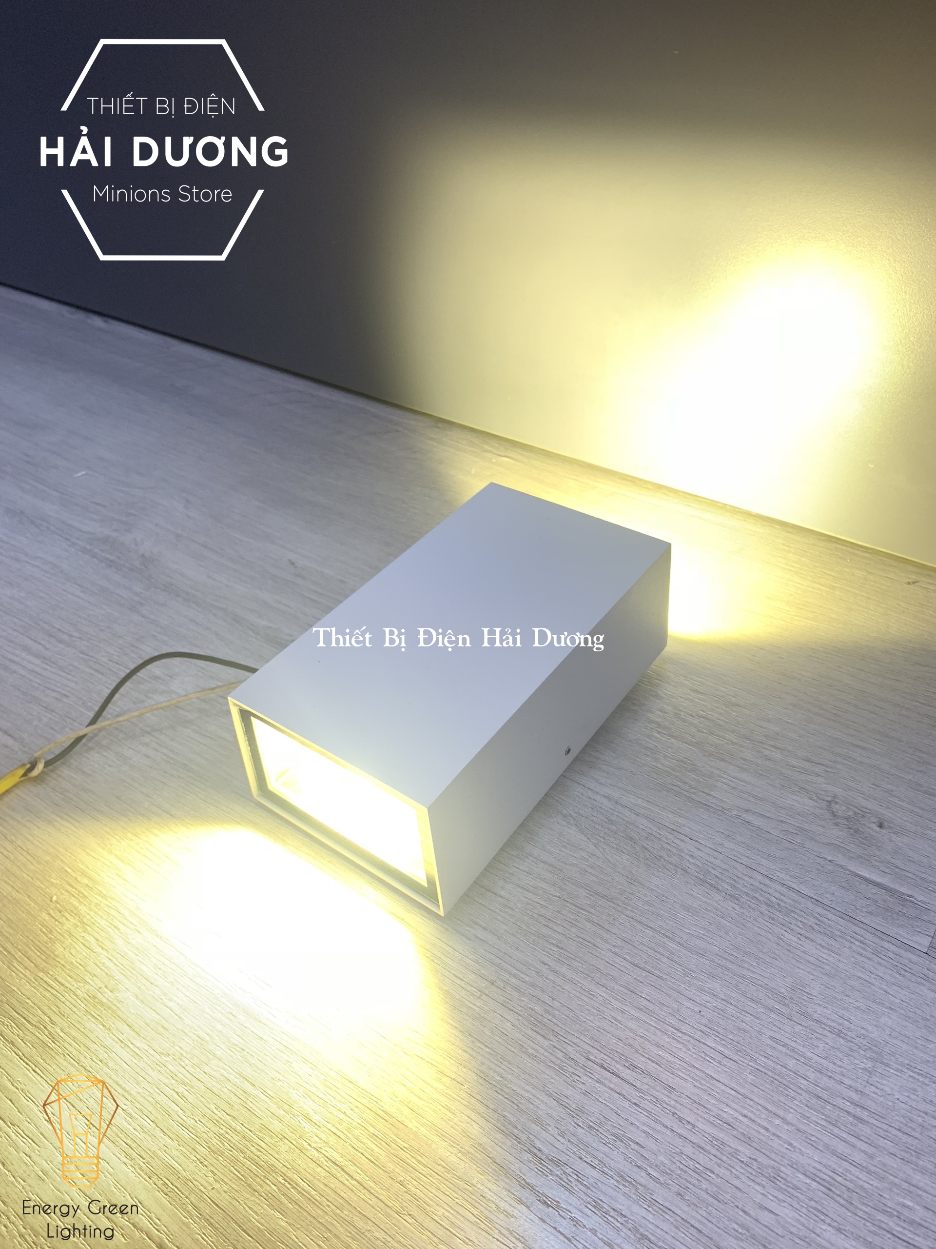 Đèn Tường Led Lonstar Hình Chữ Nhật Chống Nước 8132 - 2 Đầu Chiếu Sáng - Công Suất 10w - Decor Trang Trí
