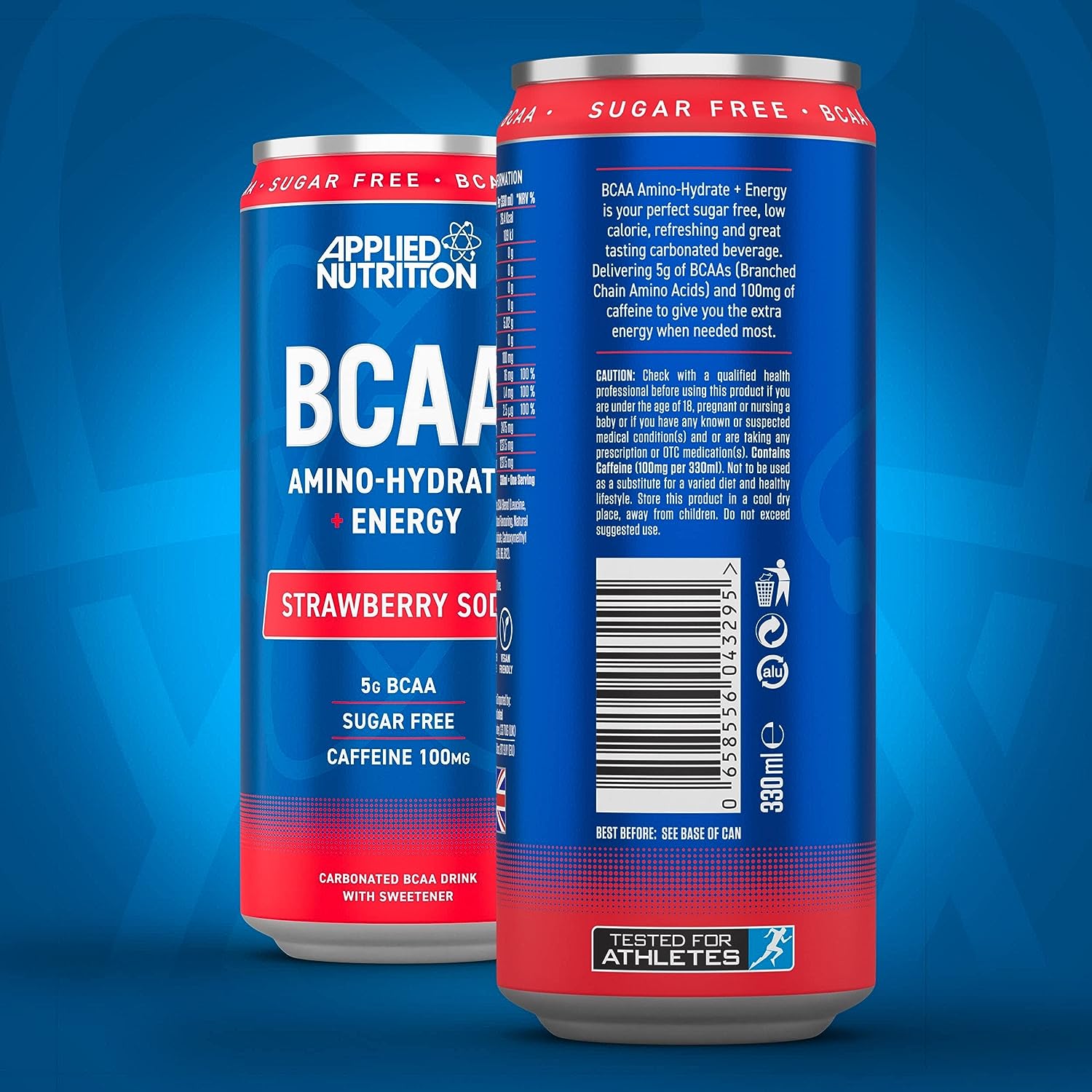 Applied Nutrition Lon BCAA Functional Drink Can 330 ml Có Caffein và B3,B6,B12 Hỗ Trợ Thúc Đẩy Năng Lượng Mạnh Mẽ Khi Tậ