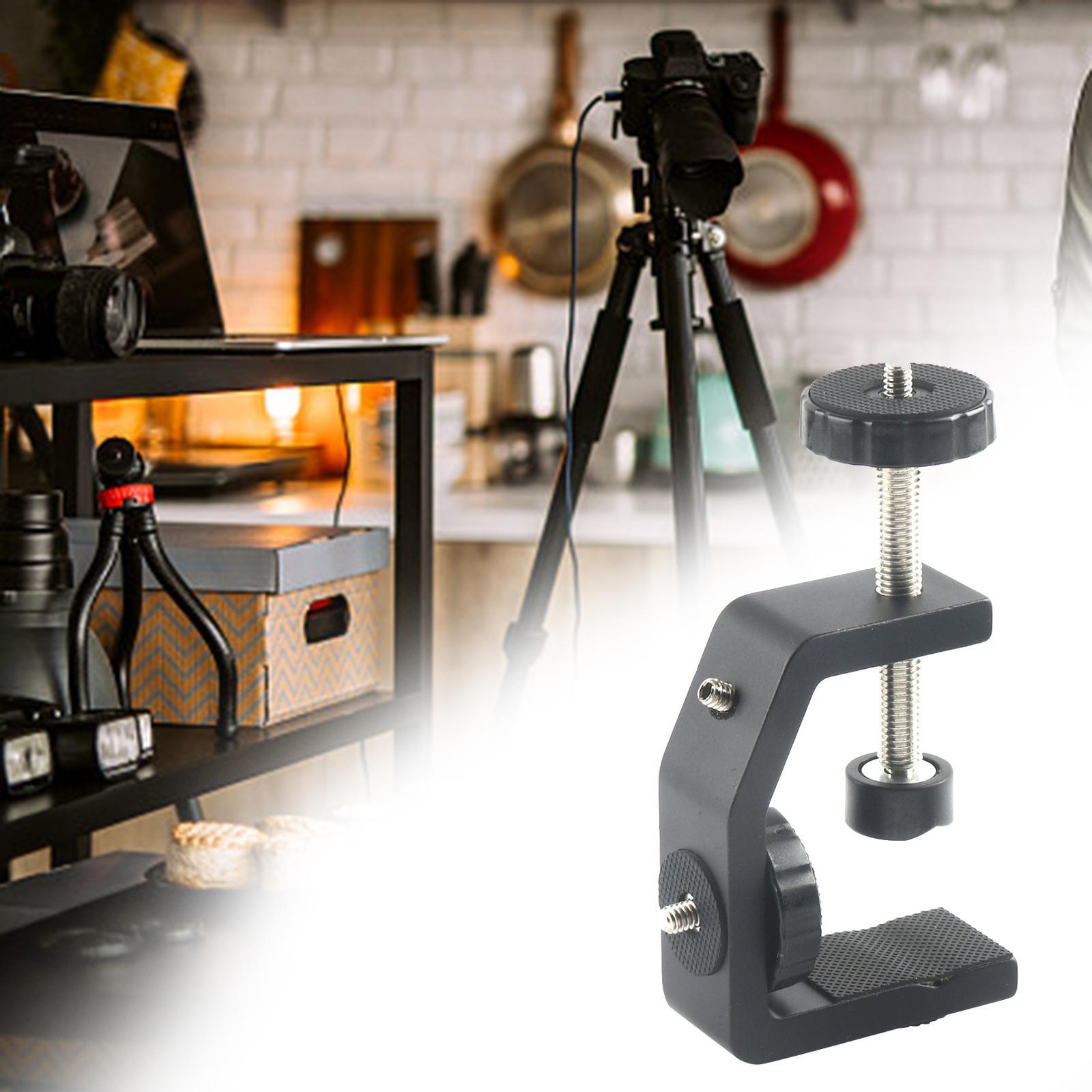 Portable clamp Desktop Mount for Camera Holder Stand Photography Aluminum