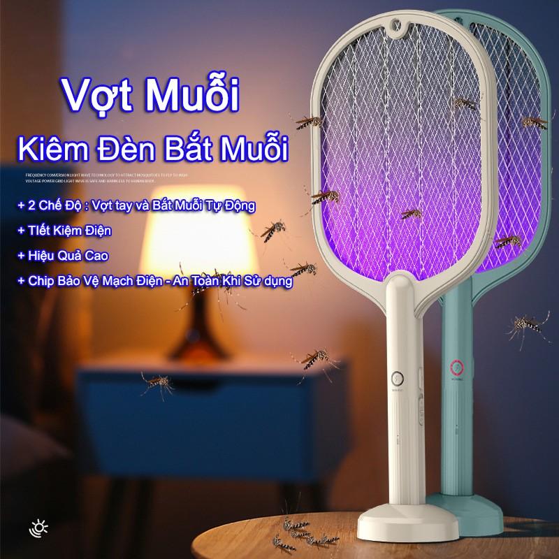 Vợt Muỗi Thông Minh Kiêm Đèn Bắt Muỗi và Đèn Ngủ Đa Năng Tích Điện 3 Trong 1 - VM01