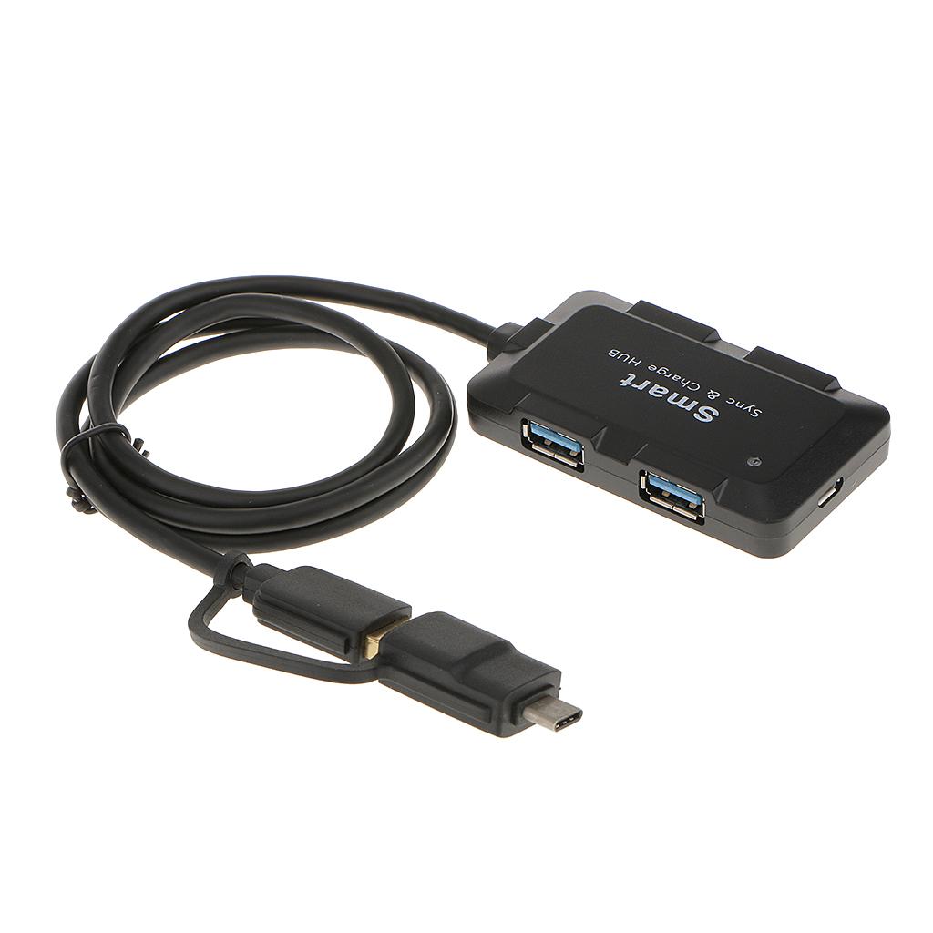 Type C to USB 3.0 4 Port HUB Adapter Fast Speed for Macbook Android Google