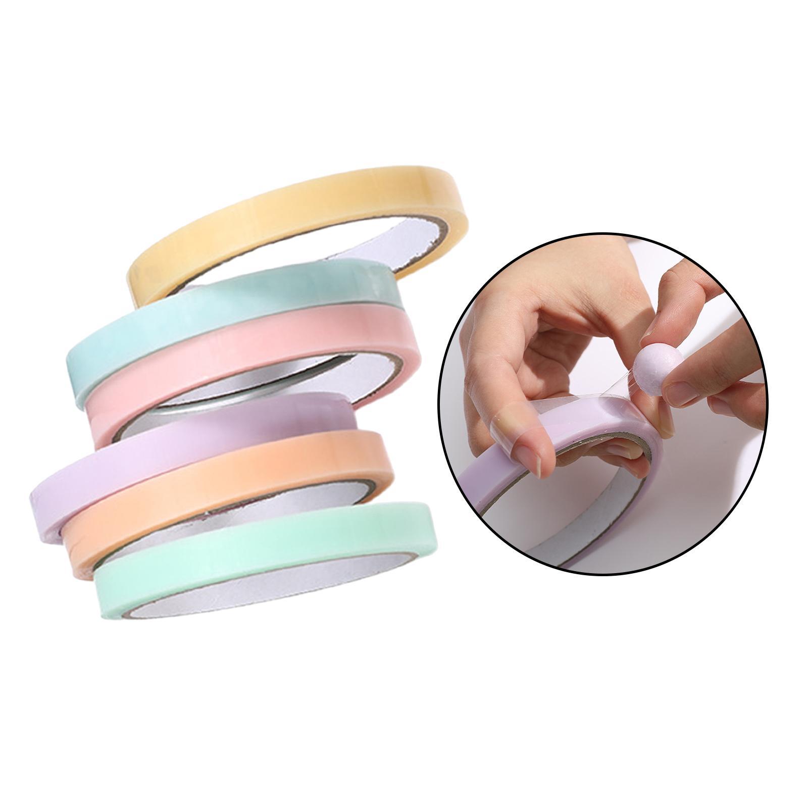 6Pcs 6 Rolls of Sticky Ball Tape Decompression Toys Colorful Anti Stress Funny Crafts DIY Educational Toy for Adults Kids Children Home