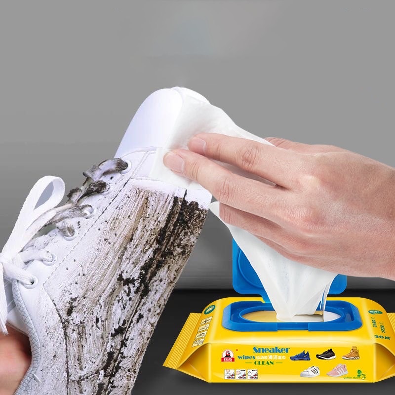 Giấy lau giày sneaker bịch 30 tờ ,tiện lợi siêu sạch vệ sinh giày gọn nhẹ  nhỏ gọn dễ dàng mang theo 