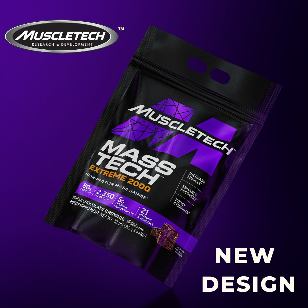 [QUÀ TẶNG] Sữa tăng cân tăng cơ Mass Tech Extreme 2000 Muscletech - vị Triple Chocolate Brownie - Nutrition Depot
