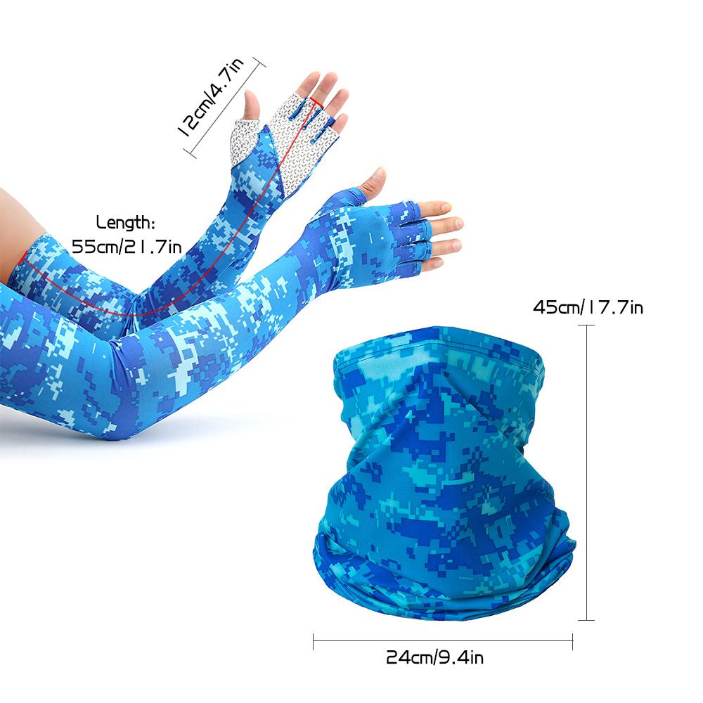 Bao Tay Dài Kèm Mặt Nạ Chống Nắng Thoáng Khi Unisex