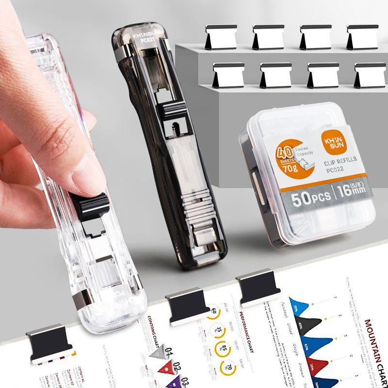 Bộ 8 kẹp giấy Mini + 1 40 tờ kẹp tiện dụng